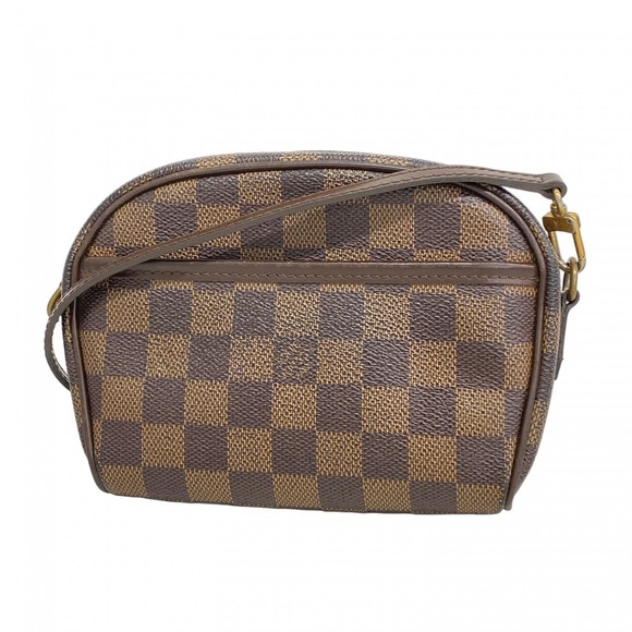Louis Vuitton Brown Damier Pochette Bag Ebene Shoulder Ipanema - Picture 1 of 9